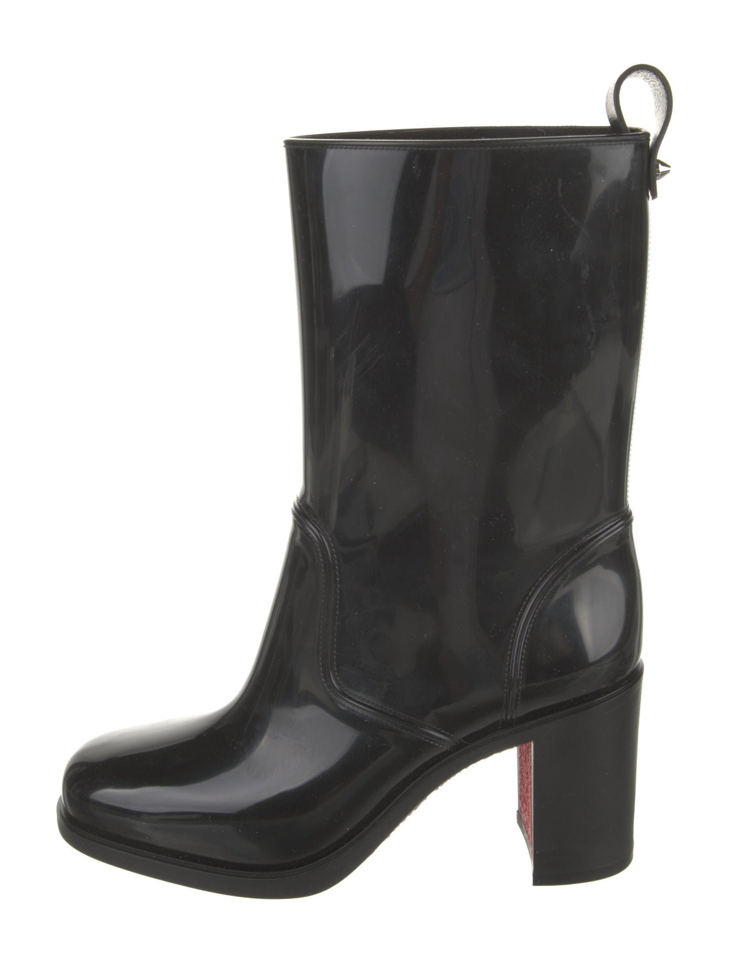 Christian Louboutin Rubber Studded Accents Rain Boots