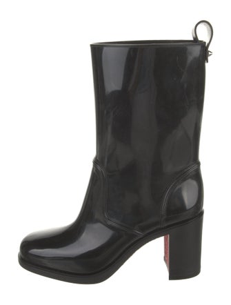 Christian Louboutin Rubber Studded Accents Rain Boots