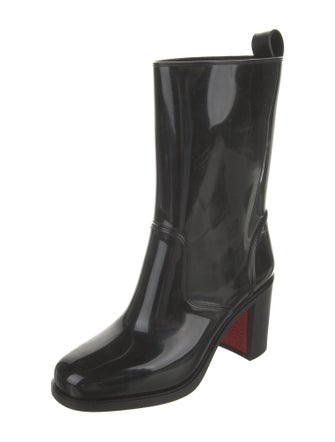Christian Louboutin Rubber Studded Accents Rain Boots