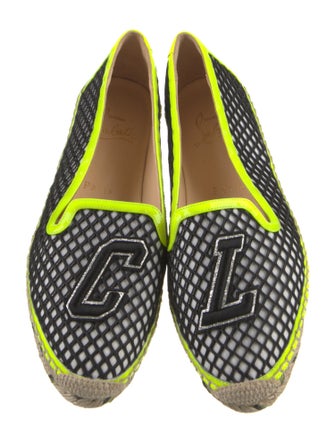 Christian Louboutin Printed Glitter Accents Espadrilles