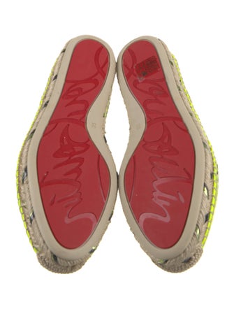 Christian Louboutin Printed Glitter Accents Espadrilles