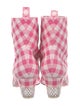 Christian Louboutin Plaid Print Crystal Embellishments Boots