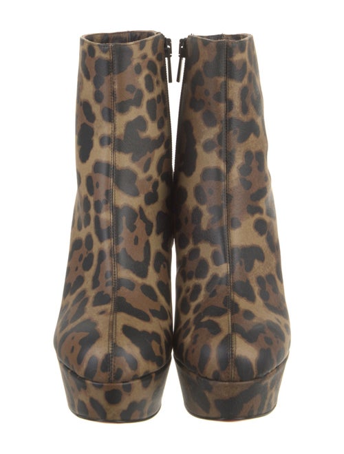 Christian Louboutin Satin Animal Print Boots