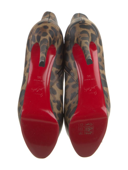 Christian Louboutin Satin Animal Print Boots