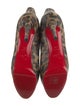Christian Louboutin Satin Animal Print Boots