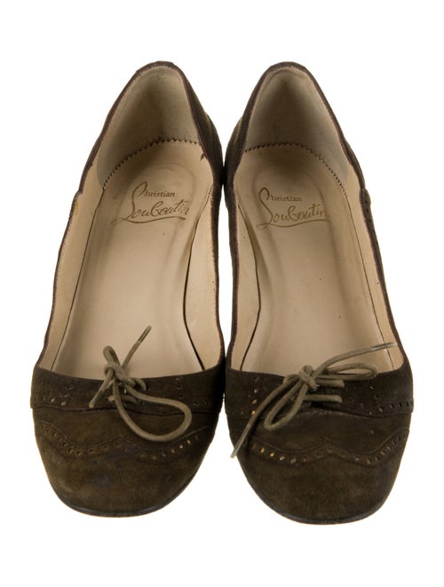 Christian Louboutin Suede Printed Pumps