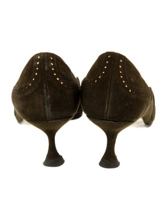 Christian Louboutin Suede Printed Pumps