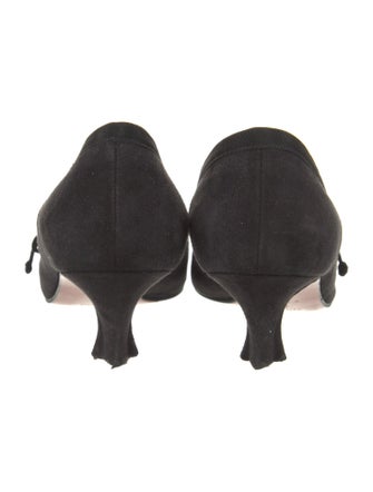 Christian Louboutin Suede Bow Accents Pumps