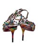 Christian Louboutin PVC Printed T-Strap Sandals