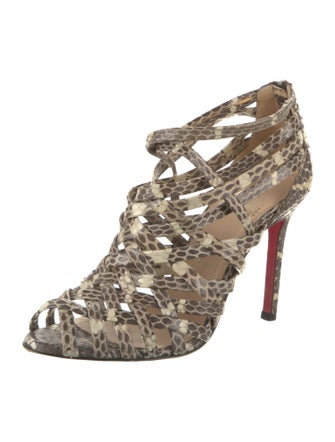 Christian Louboutin Snakeskin Animal Print Pumps