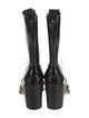 Christian Louboutin Rubber Leather Trim Embellishment Rain Boots