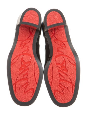 Christian Louboutin Rubber Leather Trim Embellishment Rain Boots