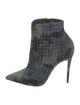 Christian Louboutin Suede Camouflage Print Boots