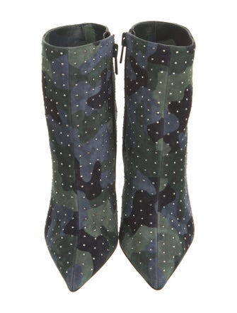 Christian Louboutin Suede Camouflage Print Boots