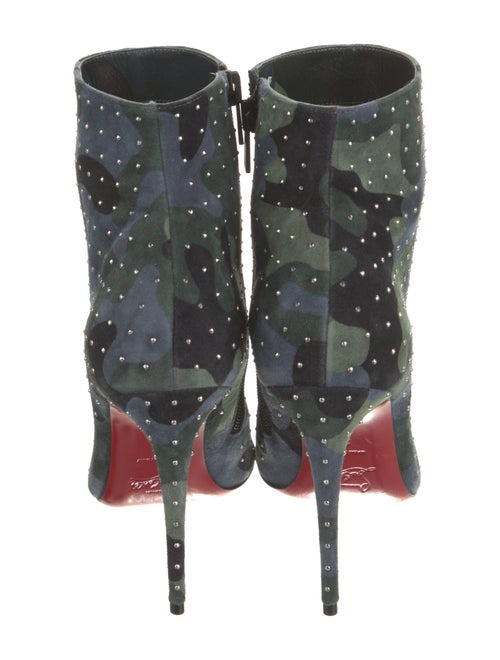 Christian Louboutin Suede Camouflage Print Boots