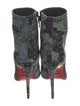 Christian Louboutin Suede Camouflage Print Boots