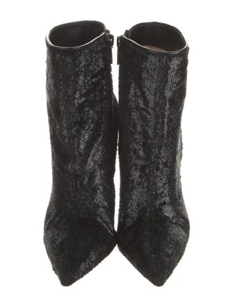 Christian Louboutin Animal Print Leather Trim Embellishment Boots