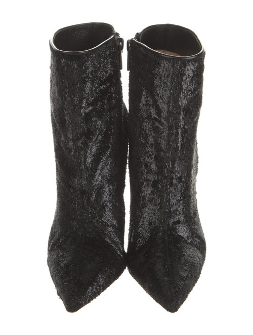 Christian Louboutin Animal Print Leather Trim Embellishment Boots