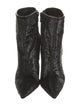 Christian Louboutin Animal Print Leather Trim Embellishment Boots