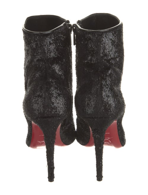 Christian Louboutin Animal Print Leather Trim Embellishment Boots