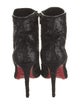 Christian Louboutin Animal Print Leather Trim Embellishment Boots