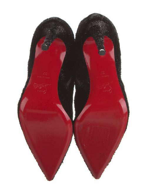 Christian Louboutin Animal Print Leather Trim Embellishment Boots