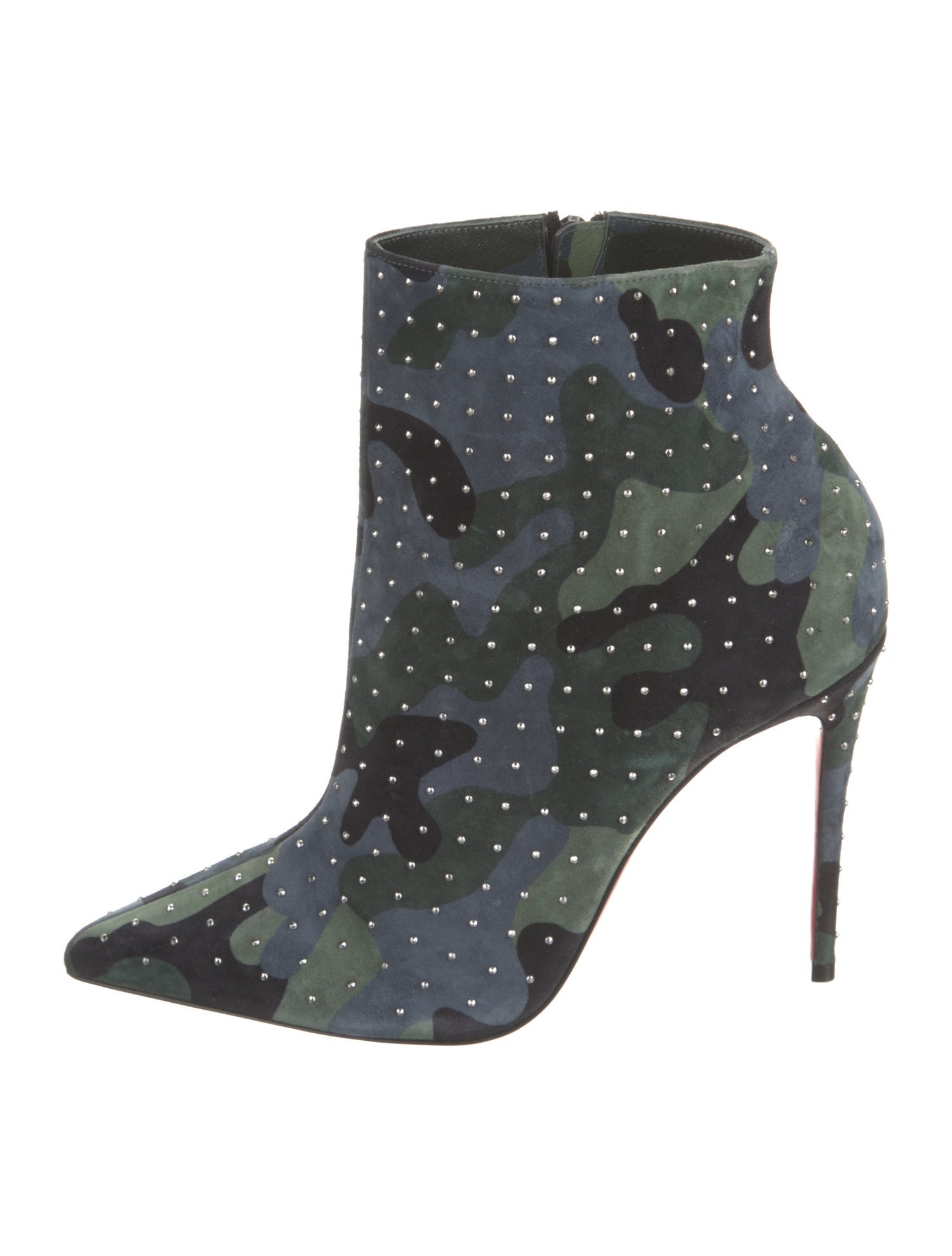 Christian Louboutin Suede Printed Boots