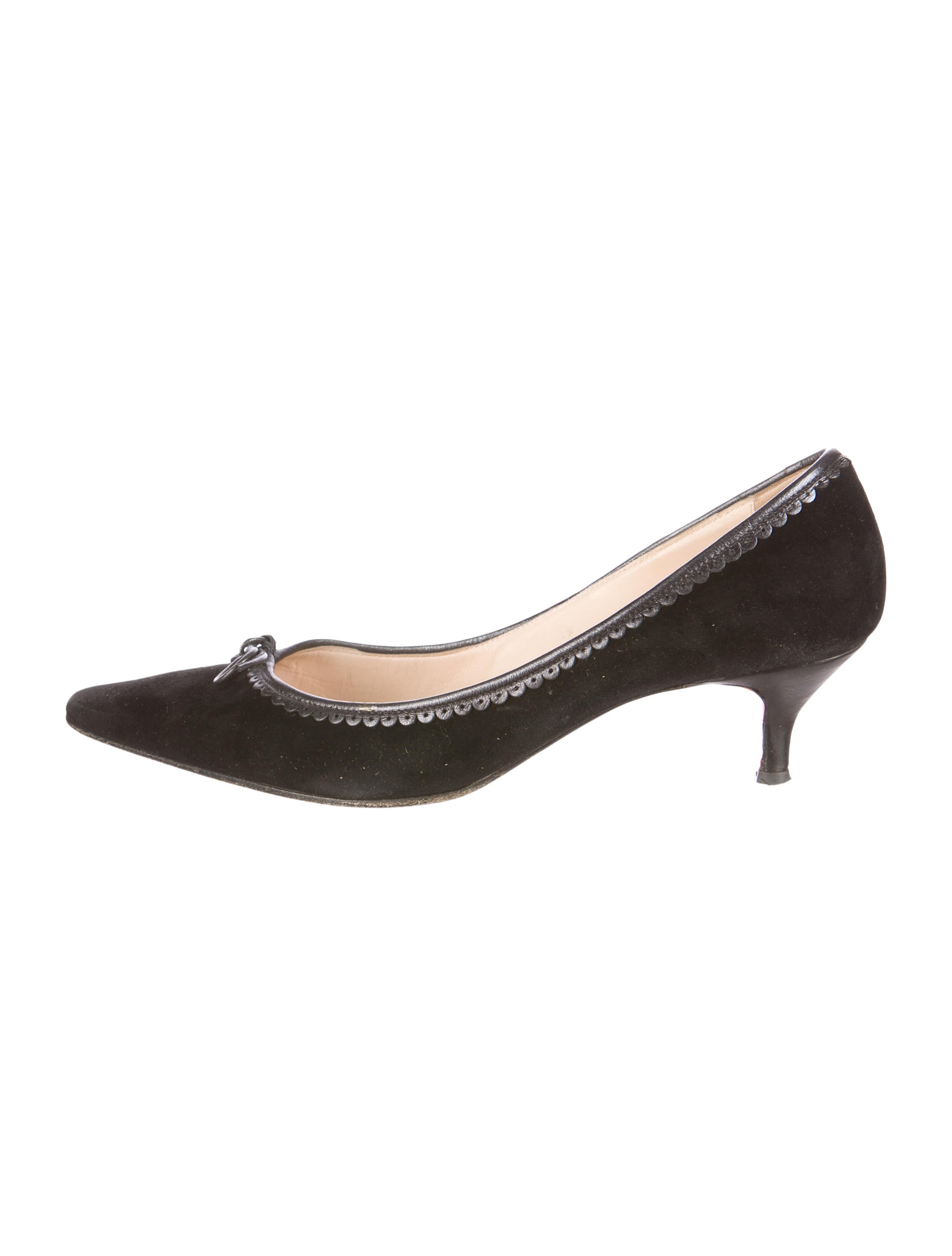 Christian Louboutin Suede Kitten Heel Pumps - Shoes - CHT41902 | The