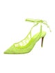 Christian Louboutin Lace Lace Pattern Slingback Pumps