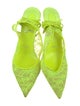 Christian Louboutin Lace Lace Pattern Slingback Pumps
