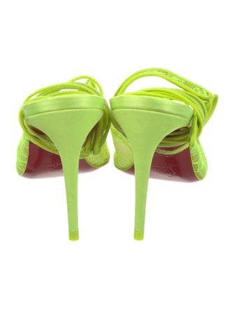 Christian Louboutin Lace Lace Pattern Slingback Pumps