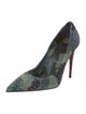 Christian Louboutin Suede Printed Pumps