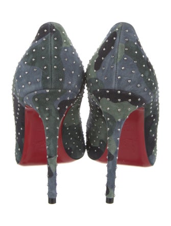Christian Louboutin Suede Printed Pumps