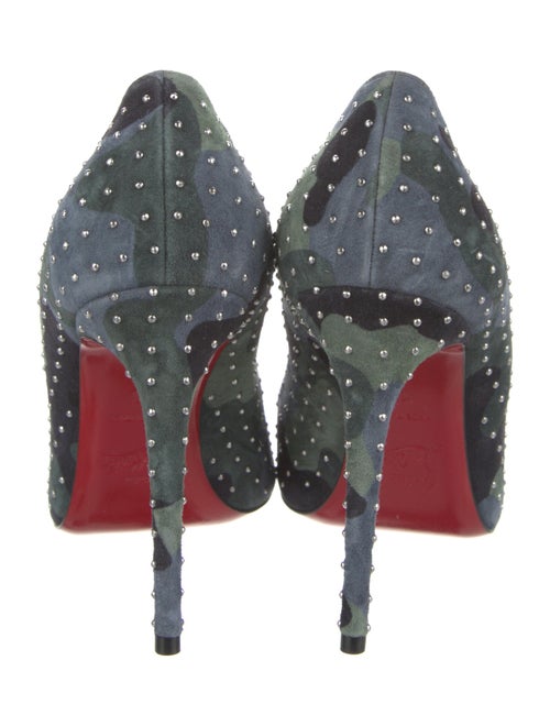 Christian Louboutin Suede Printed Pumps
