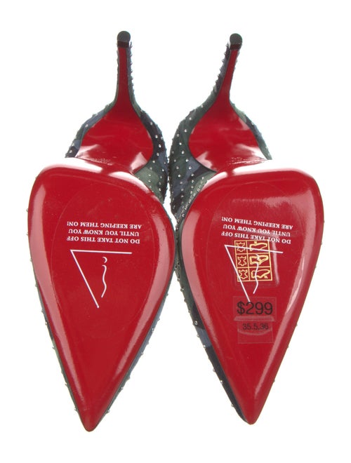 Christian Louboutin Suede Printed Pumps