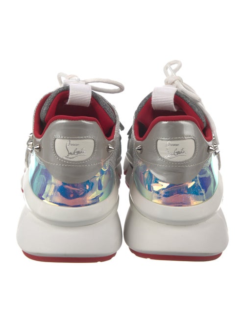 Christian Louboutin Spike Accents Glitter Sneakers