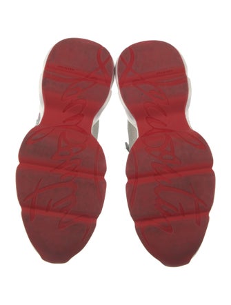 Christian Louboutin Spike Accents Glitter Sneakers