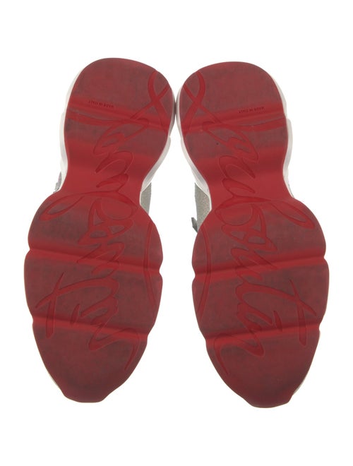 Christian Louboutin Spike Accents Glitter Sneakers