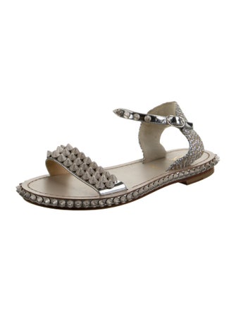 Christian Louboutin Patent Leather Printed Sandals