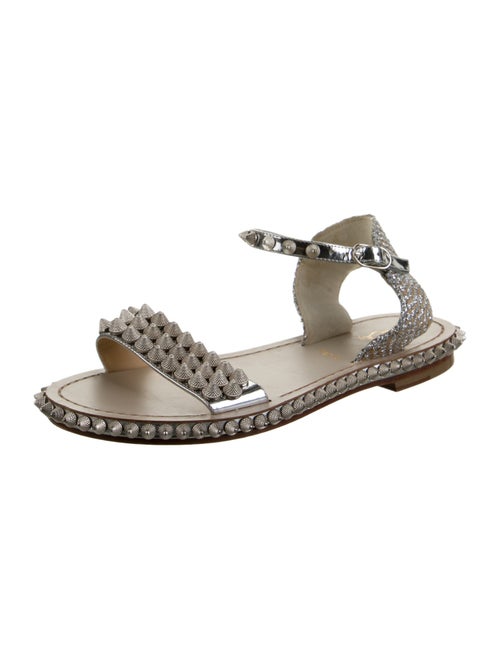 Christian Louboutin Patent Leather Printed Sandals