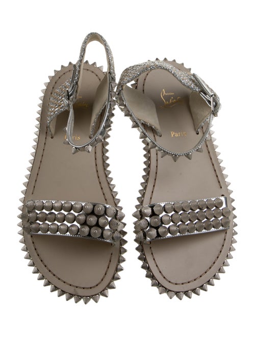 Christian Louboutin Patent Leather Printed Sandals