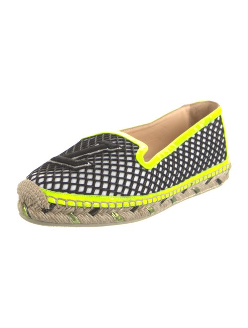 Christian Louboutin Colorblock Pattern Glitter Accents Espadrilles