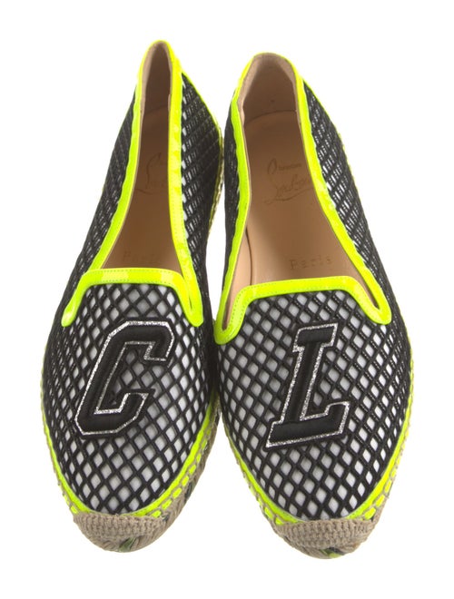 Christian Louboutin Colorblock Pattern Glitter Accents Espadrilles