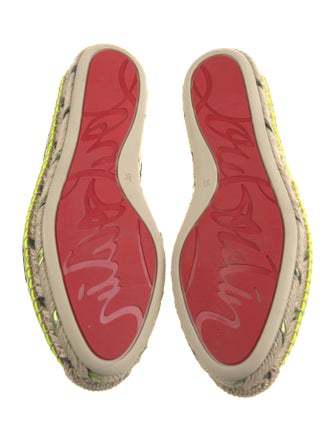 Christian Louboutin Colorblock Pattern Glitter Accents Espadrilles