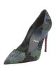 Christian Louboutin Suede Printed Pumps