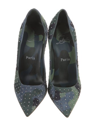 Christian Louboutin Suede Printed Pumps