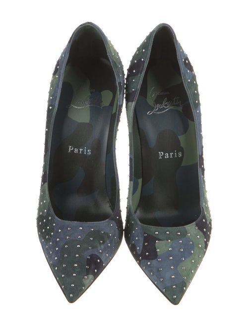 Christian Louboutin Suede Printed Pumps