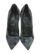 Christian Louboutin Suede Printed Pumps