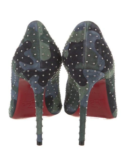 Christian Louboutin Suede Printed Pumps