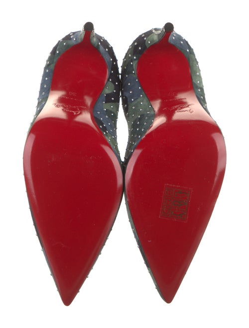 Christian Louboutin Suede Printed Pumps